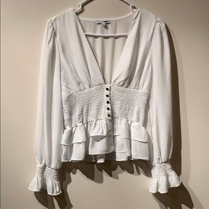 Fashion Nova smocked blouse. NWOT